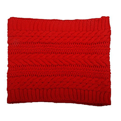 NEOSAN Womens Thick Ribbed Knit Winter Infinity Circle Loop Scarf - color: Crochet Red