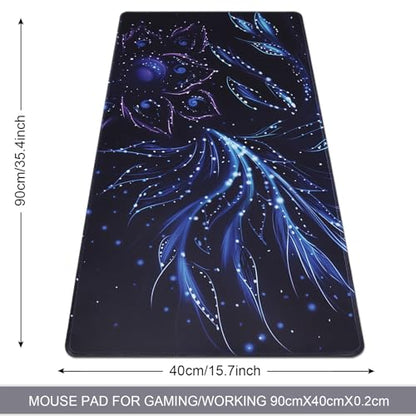 XXL Gaming Mouse Pad 35.4x15.7 Professional Large Mouse Pad & Computer Game Mouse Mat-90x40 Flowershape - color: Flowershape, size: 35.4L x 15.7W inches