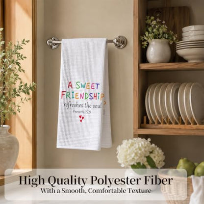 Christian Friendship Kitchen Hand Towels 16x24 Inch - color: Friendship