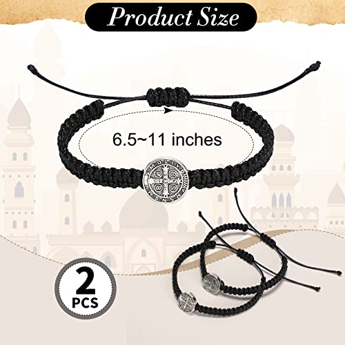 Fumete 2 Pcs Saint Benedict Medal - color: Black