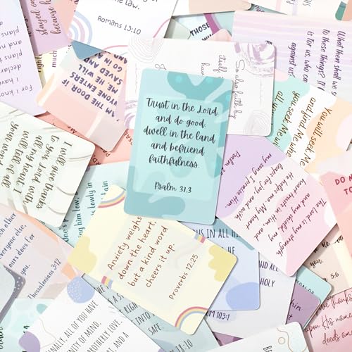 Mr. Pen- Prayer Cards, 70 Unique Bible Verse - color: Morandi, size: 70 Pack, 3.45" x 2.15”