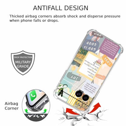 Christian Quotes Bible Motivational Words Collage Pattern,Soft TPU Bumper Phone Case for Google Pixel 8a - size: Google Pixel 8a