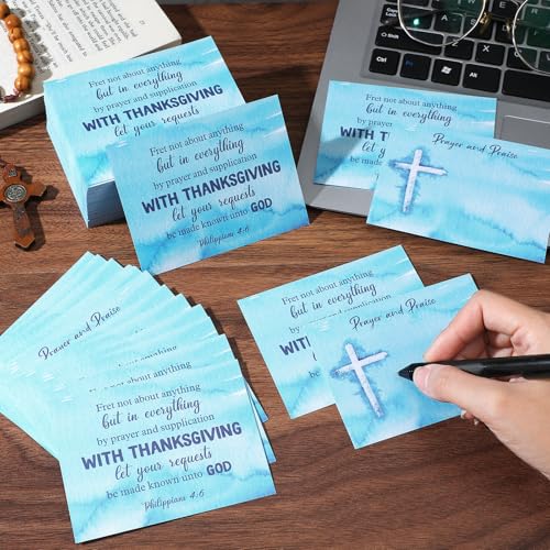 200 Pcs Blank Prayer Request Cards 3x4, Stylish Style, Blue - color: Blue, size: Stylish Style