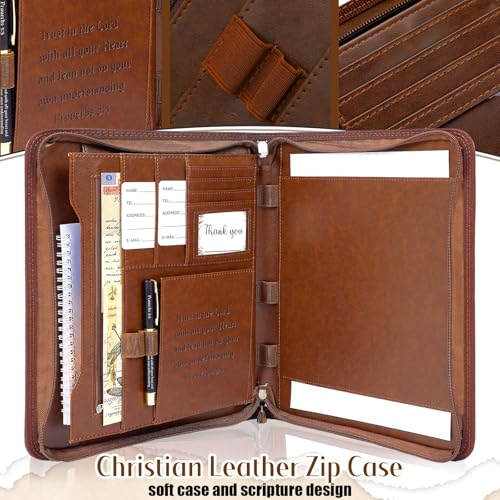 Fuyoooo 3 Pcs Pastor Gifts for Men Bible Verse Portfolio Proverbs 3:5 - style: Proverbs 3:5