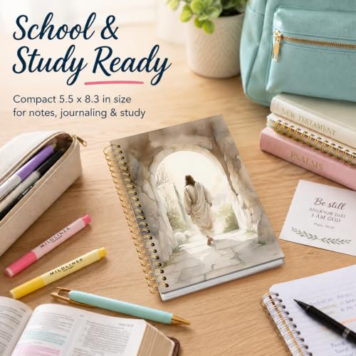 Jesus Christian Notebook, Christian Gifts for Women Men - color: Jesus Resurrection Empty Tomb Notebook