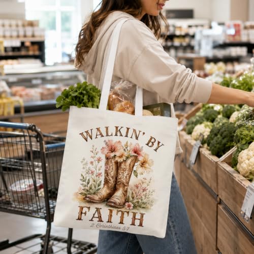 Western Cowgirl Canvas Tote Bag Cowgirl Gifts - color: Western Cowboy Theme 8