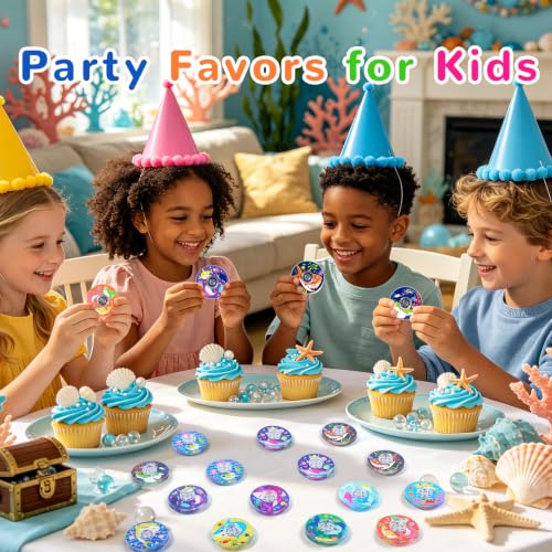 52 Pack Cute Shark Party Favors Fidget Spinner for Kids Birthday, Ocean Shark Fidget Spinner Bulk for Classroom Rewards, Goodie Bag Stuffers, Sea Creature Shark Party Supplies - color: Tl-sa-3-baby