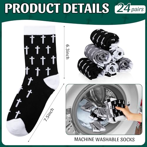 Chicingyou Christmas Christian Gifts for Men Jesus Cross Socks Bulk
