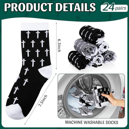 Chicingyou Christmas Christian Gifts for Men Jesus Cross Socks Bulk