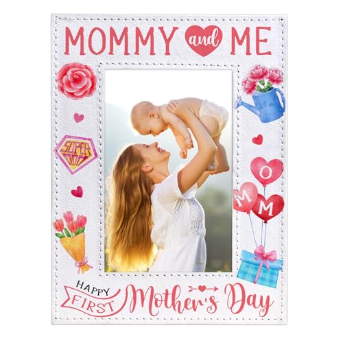 WaaHome First Mothers Day Picture Frame for New Mom from Daughter Son Baby Mom to Be Gifts Happy 1st Mothers Day Gifts for First Time, Expecting, or Pregnant Moms New Born Baby Nursery Decor - color: 2-New Mom Super 4x6