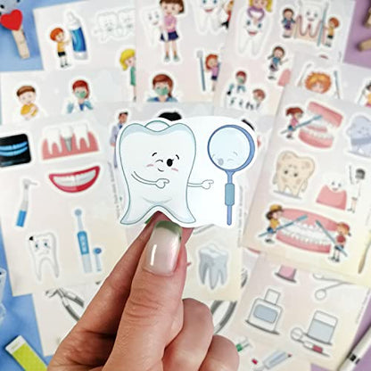 100Pcs Dental Stickers, Dentist for Dental Office, Dentary Office Supplies, Dentary Gifts - color: Dental Stickers