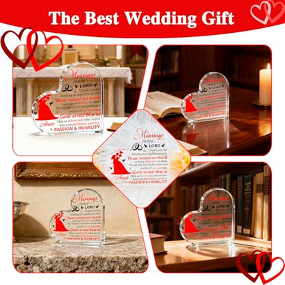 Newly Wed Gifts for The Couple 2026 Marriage Prayer Gifts Acrylic Decor