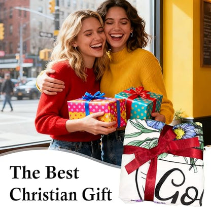 Christian Gifts for Women, Religious Birthday Gifts for Women Throw Blanket - color: Flower-god Says You Are