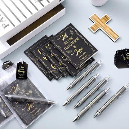 Qeeenar 200 Pcs Christian Gift Bulk Set Bible Verse, Black, Fresh - color: Black, style: Fresh