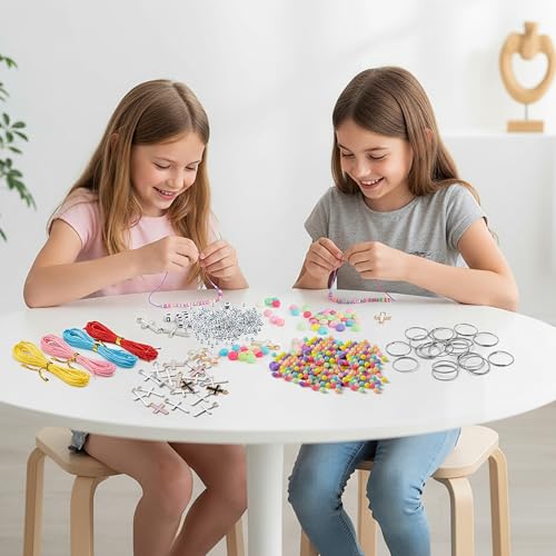 WATINC DIY Cross Keychain Making Crafts - Christine Cross Beads Bracelet Necklace Making Craft Kits, Letter Beads for Jewelry Accessories Festival Party Gift Favor for Women Men (306Pcs)