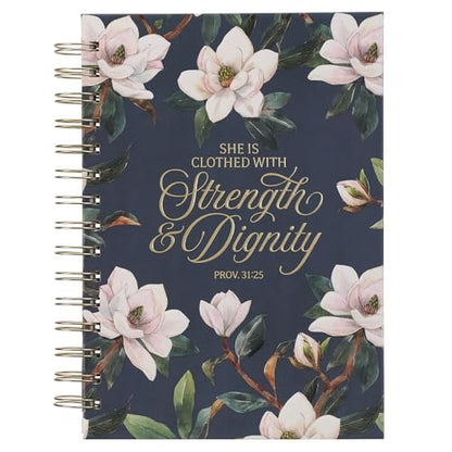 Christian Art Gifts Spiral Journal: Strength & Dignity - Prov. 31:25