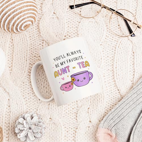 Gifts For Aunt, Auntie My Favorite Aunt-tea Gift, Funny Best Aunty Mug - color: Auntea-color