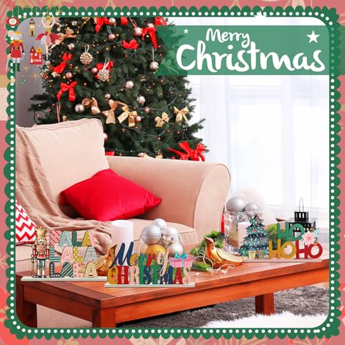 Shellwei 6pcs Christmas Table Decorations Wooden Nutcracker Fairy Ballet Merry Christmas Table Centerpiece Mouse King Soldier Wooden Signs for Xmas Home Table Tier Tray Party Decor - style: Nutcracker Style