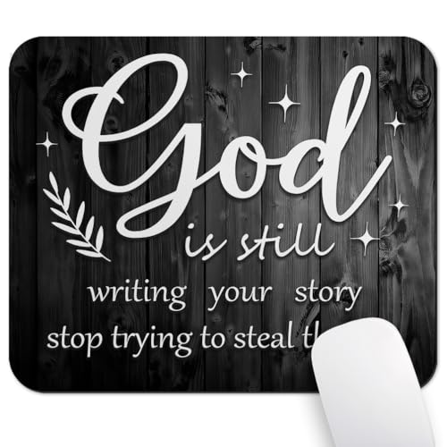 God is Still Writing Your Story Mouse Pad, Christian Bible Verse Desk Mat - color: Custom Designs Art 010