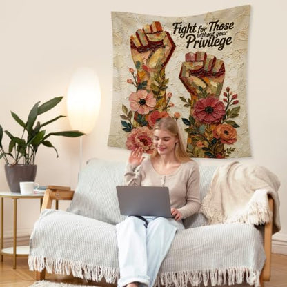 HUGANE Social Justice Feminist Tapestry Wall Decor 50x60 Inch - color: colour-10