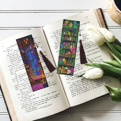 Dark Academia Diamond Art Bookmarks, Diamond Painting Book Marks for Adults - style: Dark Academia