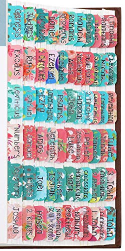 Teal Bible Tabs with Large Print for Women and Girl, 90 Bible Index tabs in Total, 66 tabs for Old and new Testament, Additional 24 Blank tabs (Teal) - color: Teal