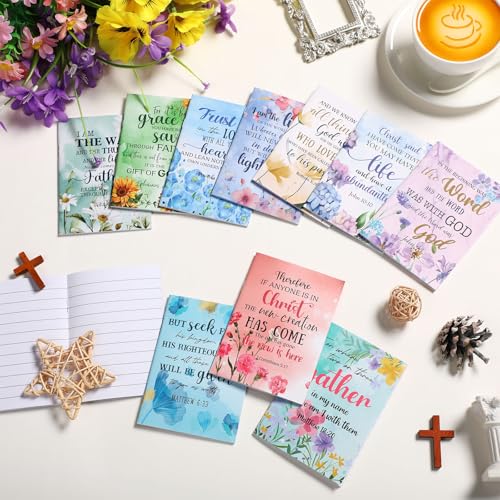 Kinlop 30 Pcs Christian Gifts for Women Small Prayer Journals, Floral - style: Floral
