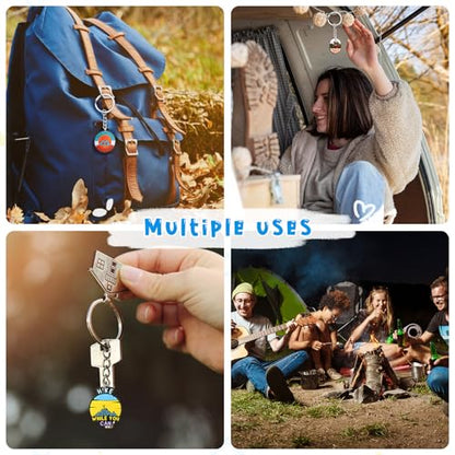 Cute Keychain Bulk,Cute Key Chain for Car Keys Purse Bag Rewards - color: Camping-30