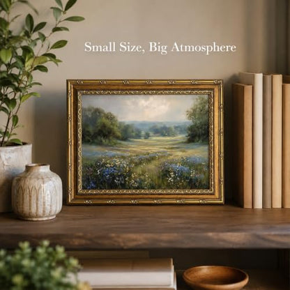 Framed Wildflower grassland Canvas Wall ArtFarmhouse Artwork 10x8 Inch - color: Framed Wildflower grassland 36, size: 10"L x 8"W