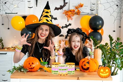 Moon Boat 144pcs Christian Halloween Party Favors – Bulk Glow in the Dark Silicone Bracelets with Jesus, Gifts for Kids, Classroom Prizes, Treat Bags, Goodie Bag Stuffers