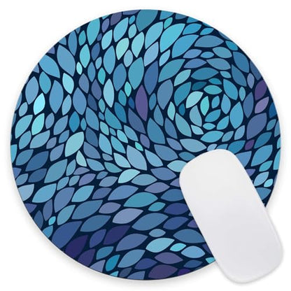 Mouse Pad, Abstract Colours Customized Premium-Textured Round Mouse Pad, Washable Mousepads with Non-Slip Rubber Base Computer Mouse Pads for Wireless Mouse 7.9×7.9×0.12 inches - color: Abstract Colours