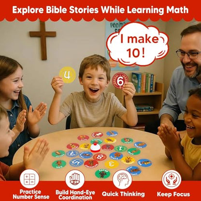 Garybank Bible Game for Kids - Make 10 Game with Bible Character Learning