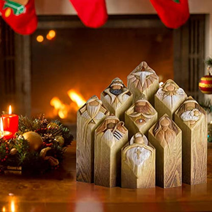 EMUKOEP Statue Heaven Nativity Tree Pillar Statue Craft Statues Desktop Ornament Home Office Restaurant Decoration
