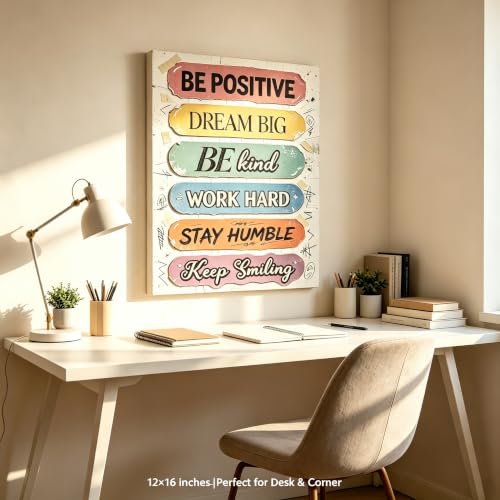 My Coping Tools A to Z Kids Poster with Wooden Hanger (BE POSTIVE, 16" L x 12" W, Framed) - color: BE POSTIVE, size: 16"L x 12"W