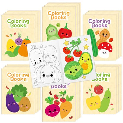Bulk Vegetable Coloring Books, 24Pcs Mini Drawing Booklet for Kids - style: Vegetable