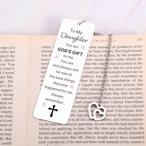 Daughter Gifts from Mom Dad, Inspirational Bookmarks for Girls Book Lovers