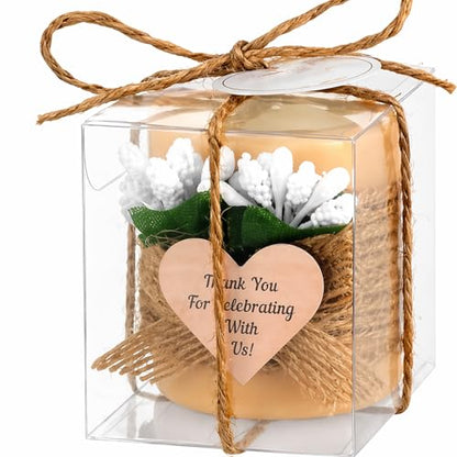 MTLEE 1 Pack Wooden Tealight Candle Holder Kit Guest Gifts, Farmhouse - color: White