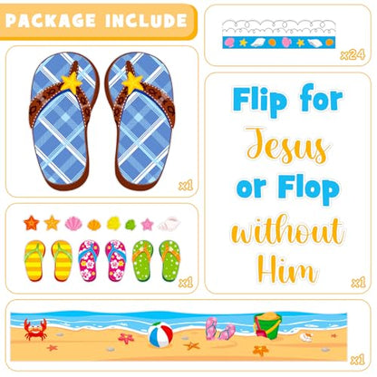 Christian Bulletin Board Set, Summer Theme Classroom Decorations