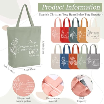 Paterr 20 Pcs Christian Tote Makeup Bag - color: Vivid Color, style: Boho Spanish