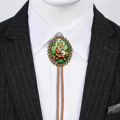 GelConnie Gothic Bolo Tie for Men Women 3D Art Western Cowboy Necktie - color: Fox Bolo Tie
