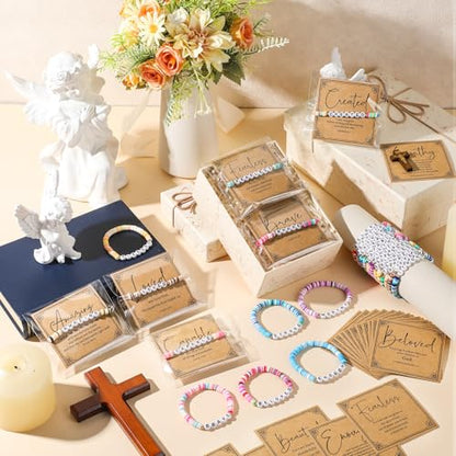 Kenning 24 Set Christian Bracelet for Men Women - color: Mixed Colors