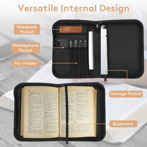 Bible Cover Case for Women – PU Leather Large Bible Case with Minimalist Debossed Design – Christian Bible Accessories for Girls & Women (Golden Cross, XL) - color: Golden Cross, size: XL