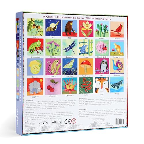 eeBoo Life on Earth Memory & Matching Game, Ages 3+, 1-4 Players - style: Life on Earth