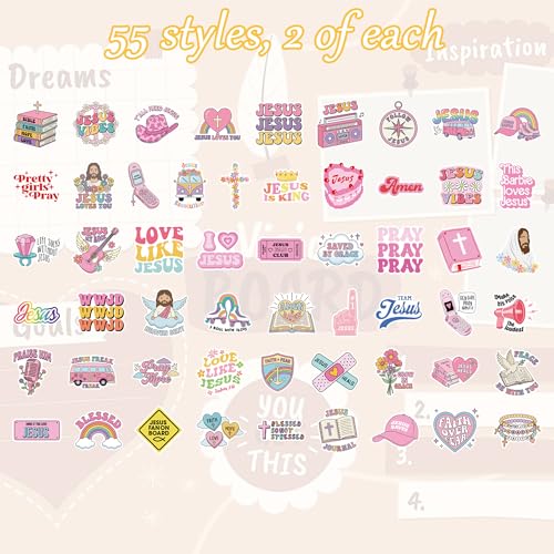 100 Pcs Christian Stickers, Cute Jesus Faith Bible Stickers - color: Christian Jesus Faith