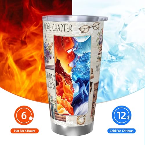 Reading Gifts for Women,Book Lover Coffee Tumbler Vacuum Insulated Stainless Steel Coffee Travel Mug Cup 20oz - style: reading