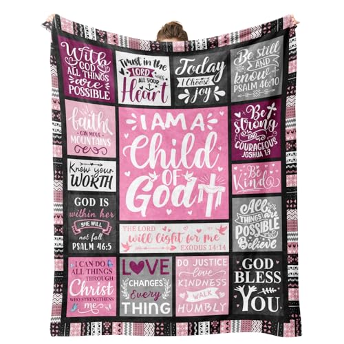 Christian Gifts for Women, Baptism Gifts for Girl Christian Blanket 80"x60" - color: Christian Gifts for Women, size: 80"x60"