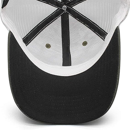 Hat for Men Women, Baseball Cap Gifts for Men Women, Adjustable Cotton Leather Patch Trucker Baseball Cap - color: Veteran-flag