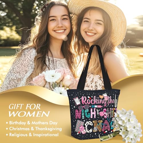Bible Tote Bags For Women Religious Church Bag Christian Tote Bags Inspirational For Women Organizer Christian Gift - color: Nurse 2