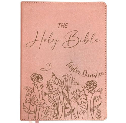 Personalized CSB Bible, Pink, Custom Holy Bible (Flowers Personalized) - style: Flowers Personalized