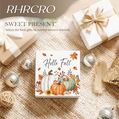 Farmhouse Fall Pumpkin Decor Wooden Box Sign - color: Fall-14